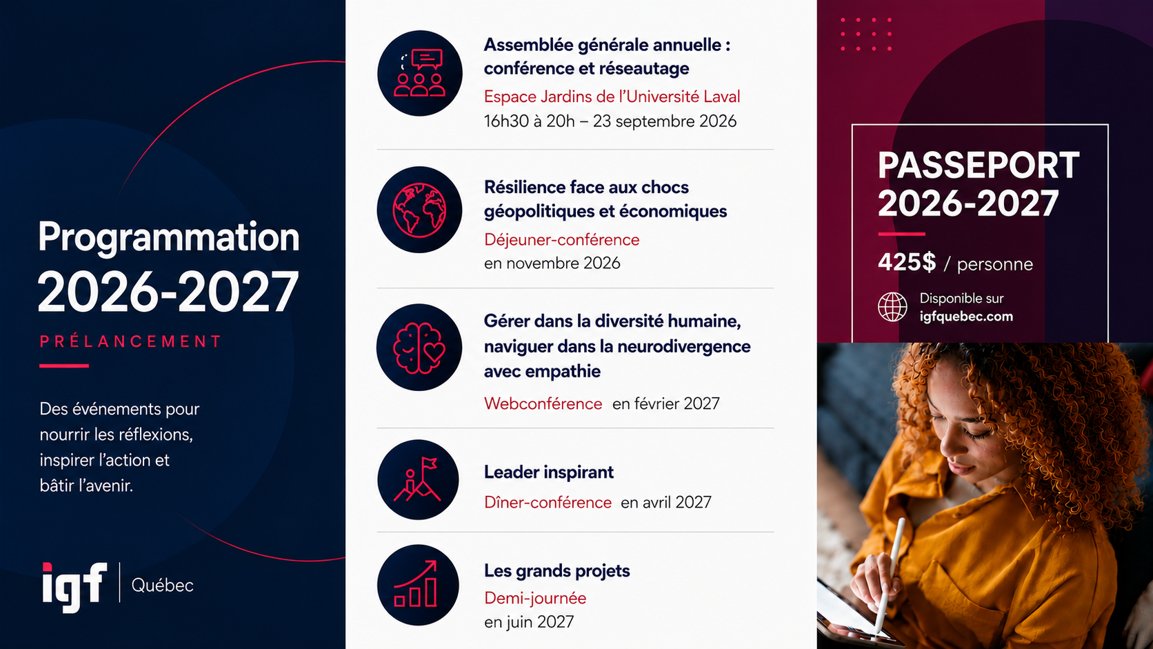 IGF Québec Programmation 2026-2027